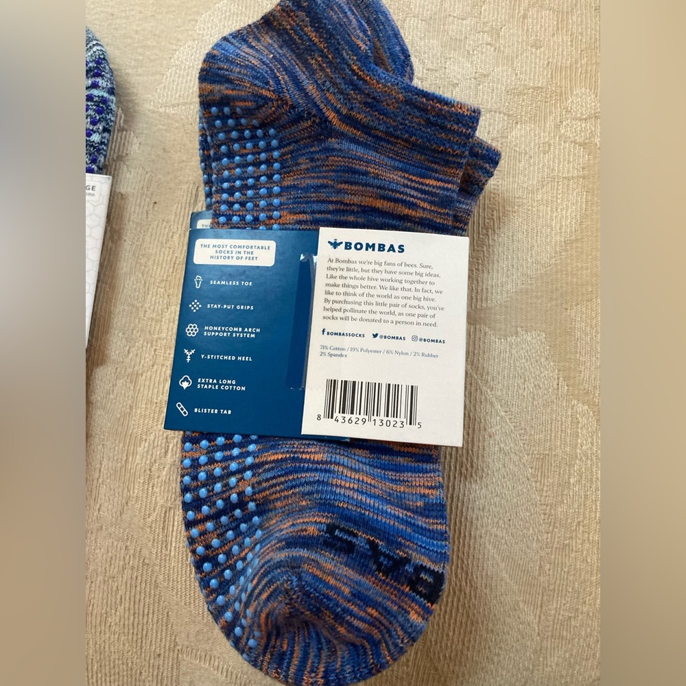 Bombas Women's gripper ankle socks with tab. 5 pairs. Size Large. NWT - Picture 5 of 6